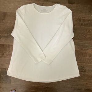 purejill White Long Sleeve Top, Size L